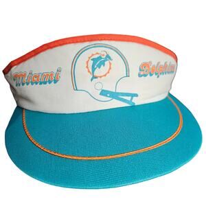 Vintage 80s NFL Licensed Miami Dolphins Snap Back Visor